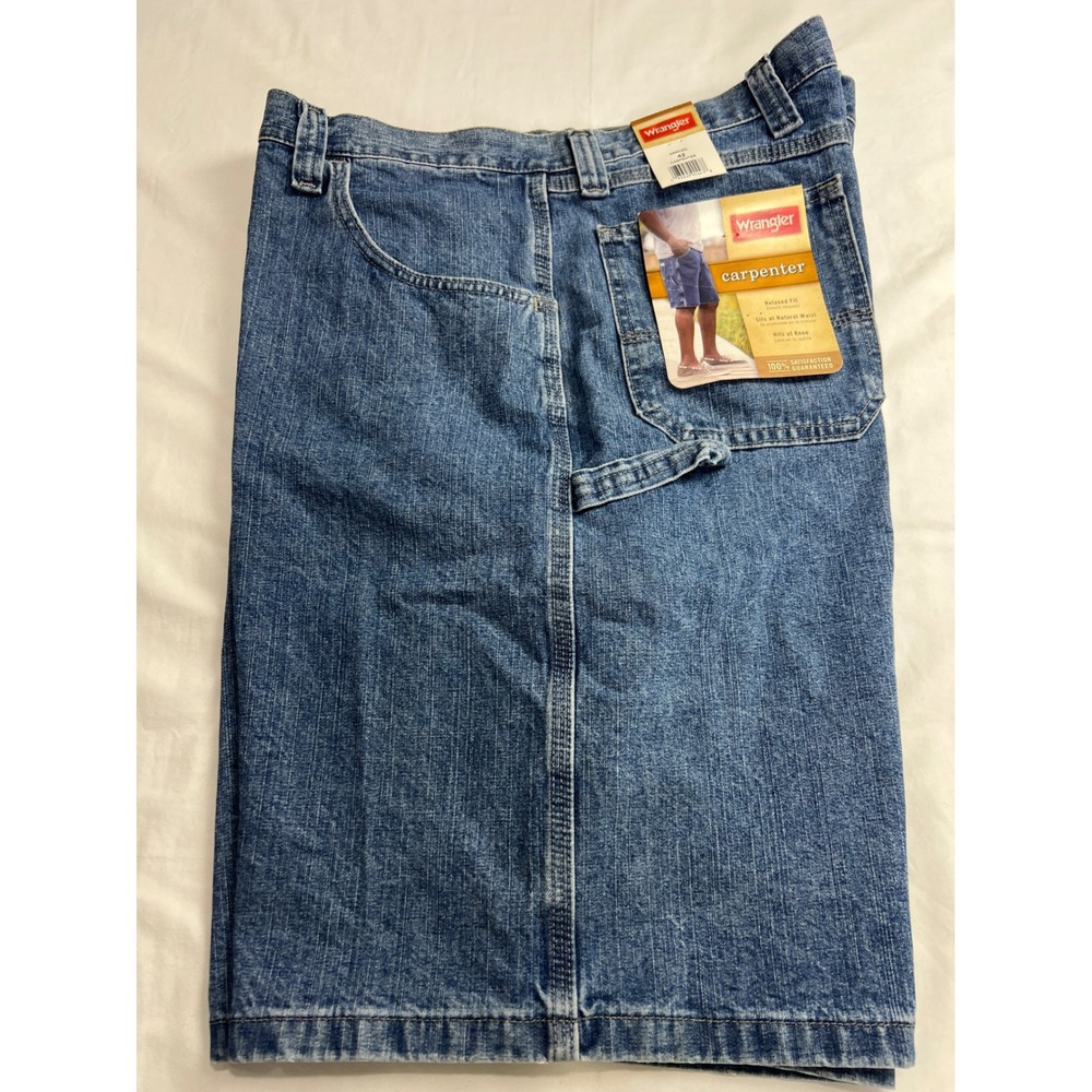 Wrangler Carpenter‎ Mens 42 Blue Relaxed Fit Denim Shorts 64WC2ZL Workwear E25